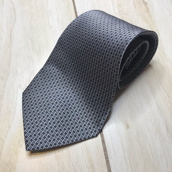Bruno Rossi Other - Bruno Rossi Extra Long Gray-Silver Silk Tie